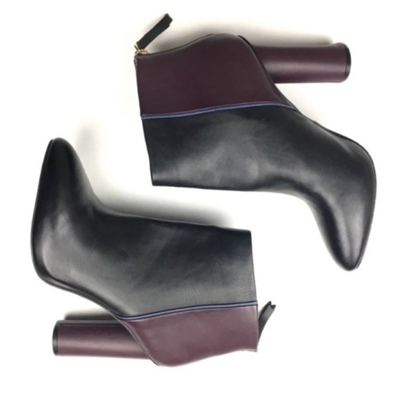 NEW Cabi purple & black color block booties - Picture 2 of 5
